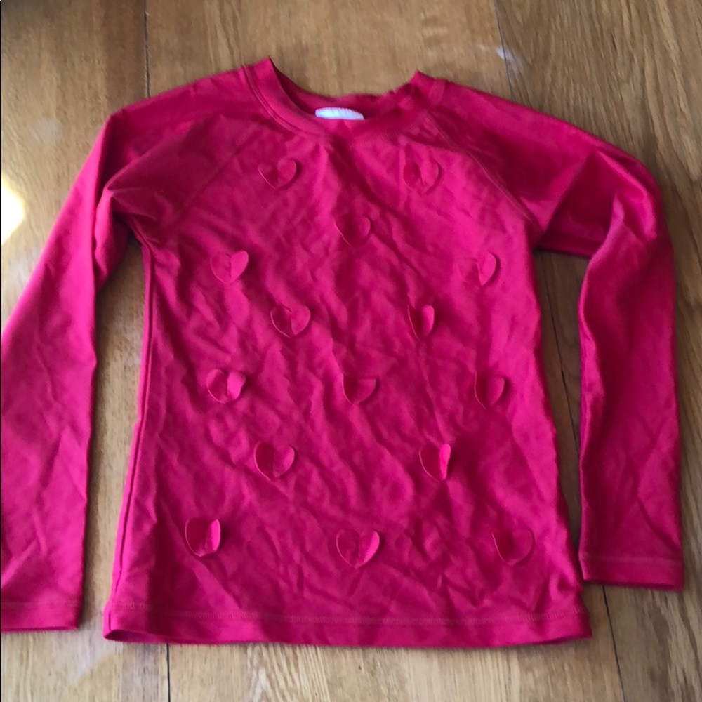 Girls Hanna Andersson Red Rash Guard Size 130 (8)